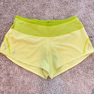 Smartwool Womens PhD Running Shorts Neon Yellow XS